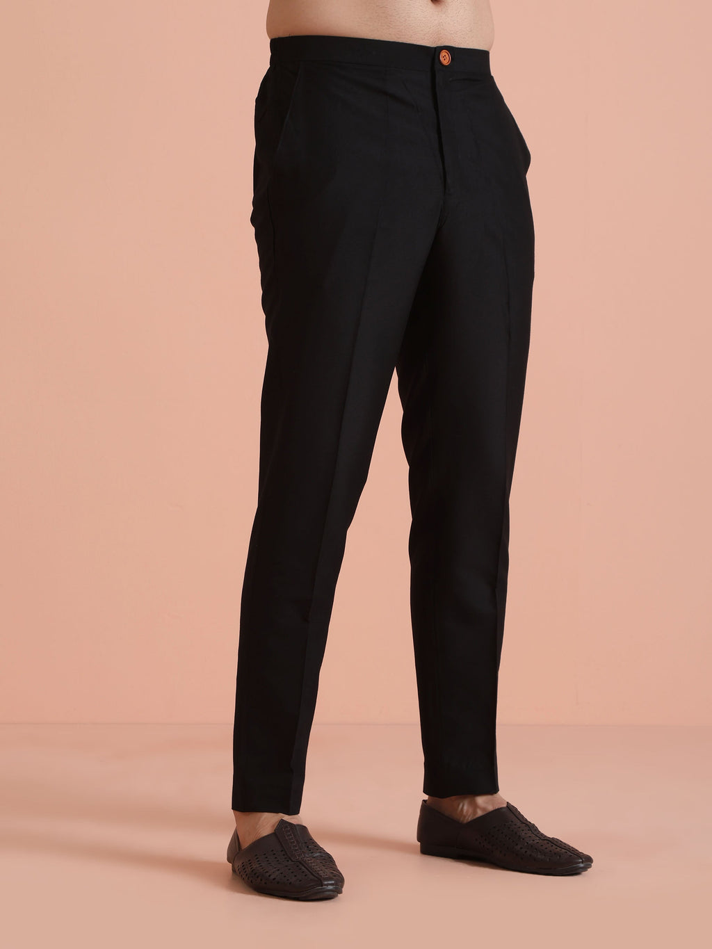 Black Silk Blend Jacquard Kurta Trouser Set With Dupatta
