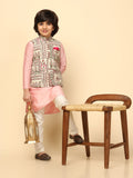 Multi-colour Printed Jacket Kurta Set