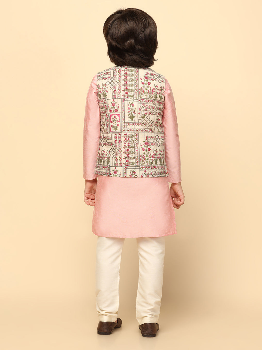 Multi-colour Printed Jacket Kurta Set