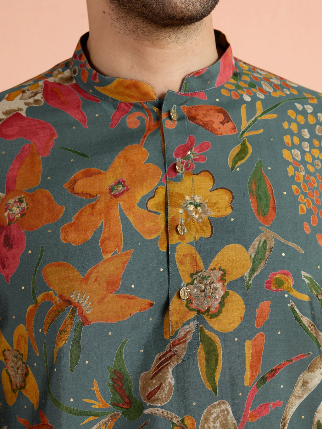 Multi-Color Polyviscose Printed Short Kurta