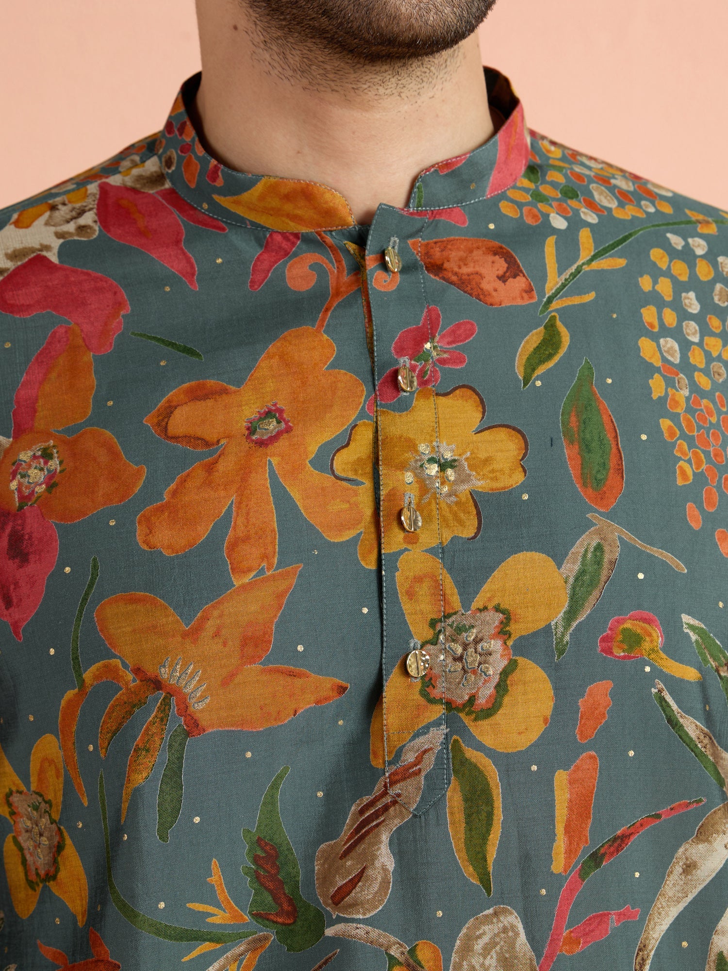 Multi-Color Polyviscose Printed Short Kurta