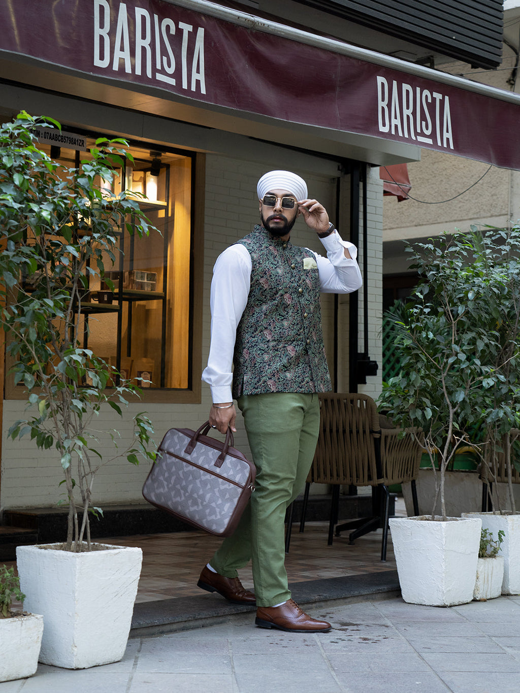 Multicolour Cotton Printed Nehru Jacket