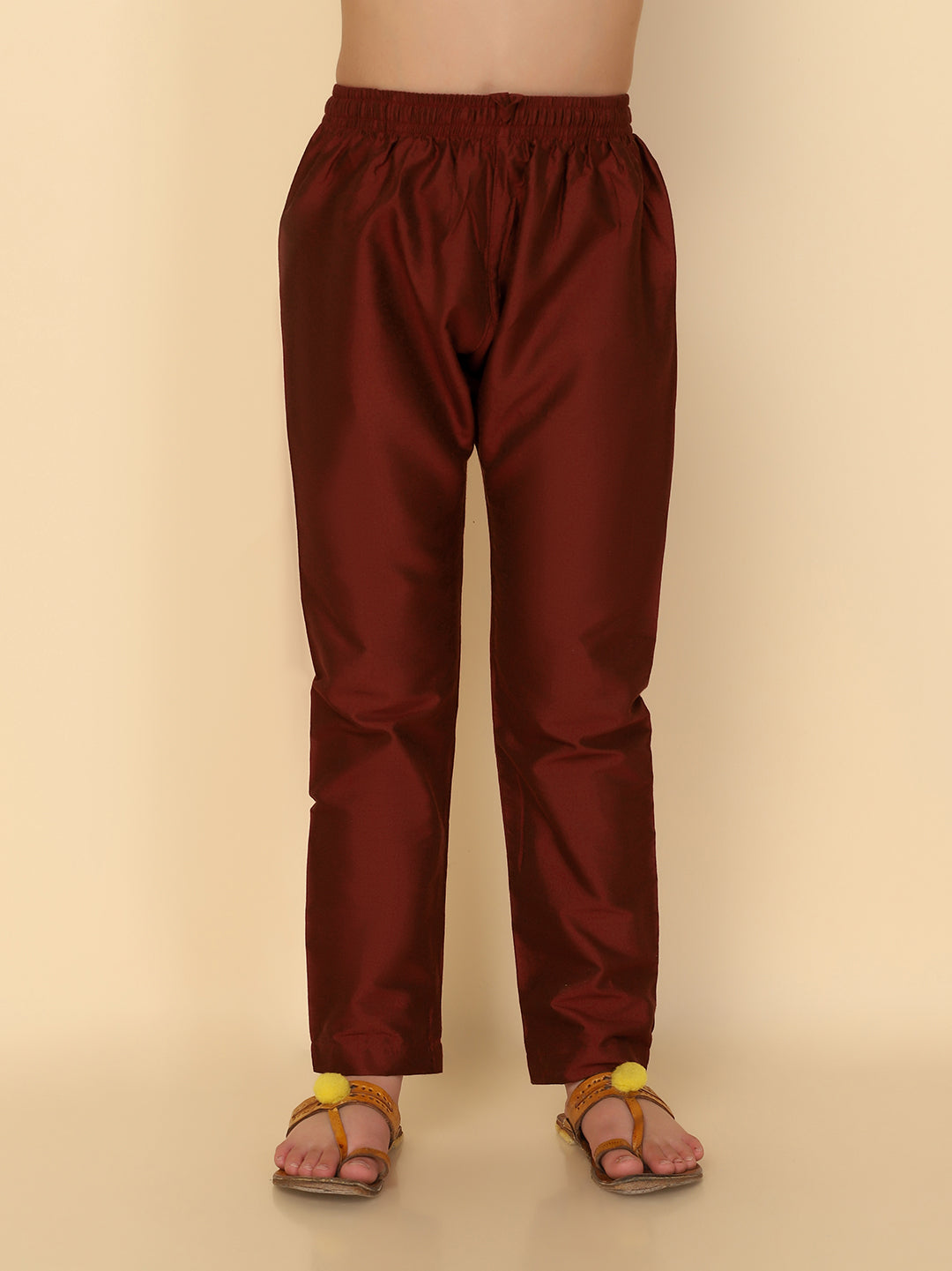 Red Multicolor Cotton Blend Printed Kurta Pyjama Set