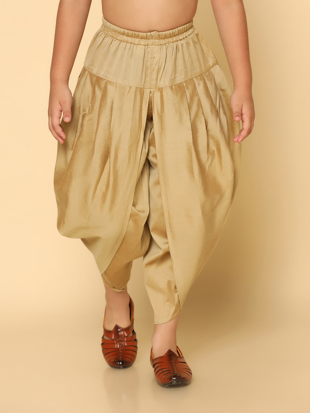 Red Multicolor Cotton Blend Printed Kurta Dhoti Set