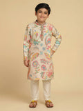 Multicolour Solid Kurta Pyjama Set