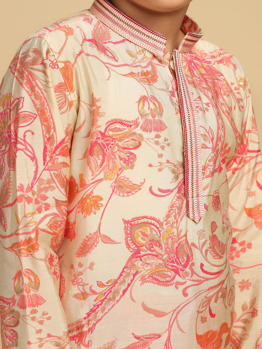 Multicolour Printed Kurta Pyjama Set